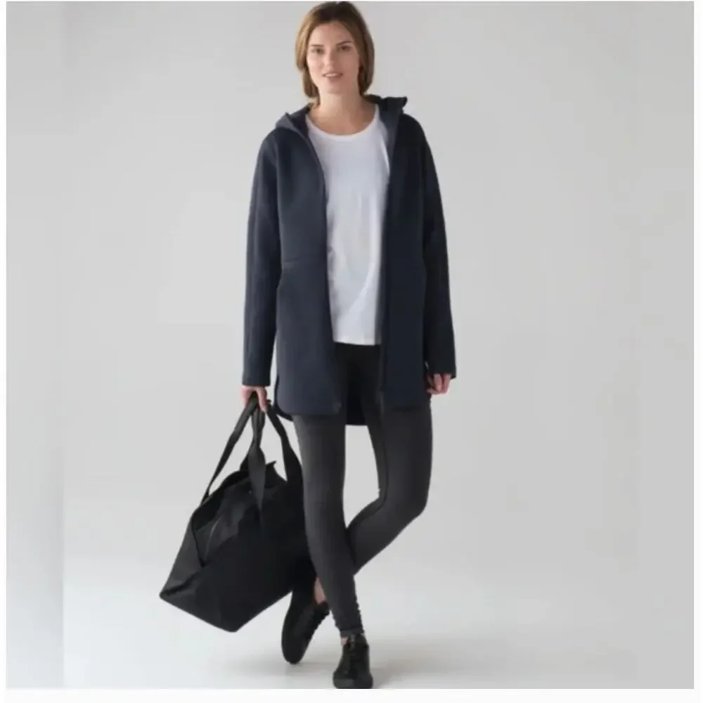 Lululemon Going Places Hooded Jacket 2 XS Navy Blue Sweatshirt Zip Hoodie